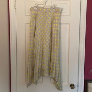 Zara Pleated asymmetrical midi skirt. Size L